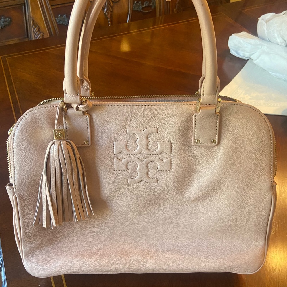 Tory Burch pale pink satchel handbag